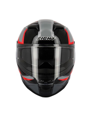 Casco Eight negro-gris-rojo 2