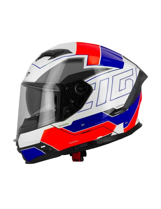 Casco Eight blanco- azul -rojo