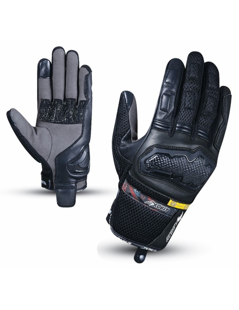 Air Mesh And Leather Gloves