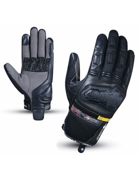 Air Mesh And Leather Gloves