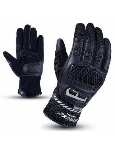 Air Mesh And Leather Gloves